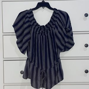 ABERCROMBIE NAVY BLUE BLOUSE